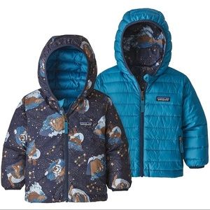 Patagonia reversible down sweater hoody.